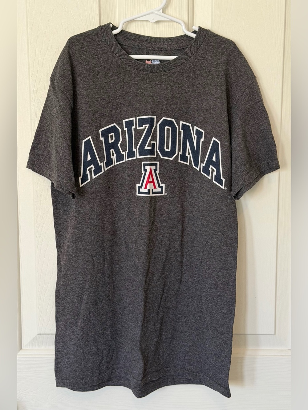 University of Arizona official wildcat wear- Tee - Dark Gray with Navy & Red